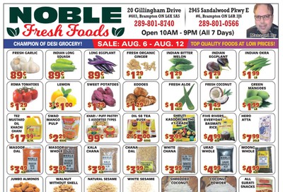 Noble Fresh Foods Flyer August 6 to 12