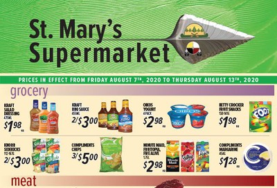 St. Mary's Supermarket Flyer August 7 to 13