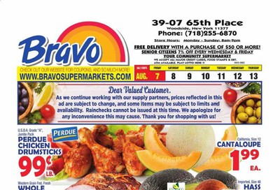 Bravo Supermarkets Weekly Ad August 7 to August 13