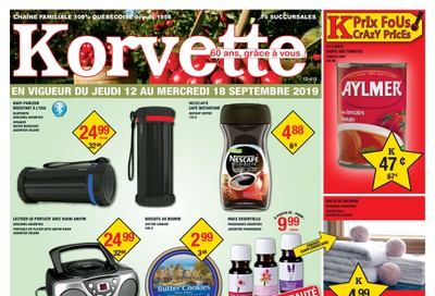 Korvette Flyer September 12 to 18