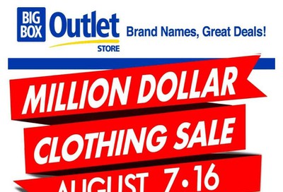 Big Box Outlet Store Flyer August 7 to 16