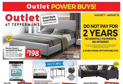 Outlet at Tepperman's Flyer August 7 to 13