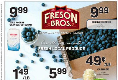 Freson Bros. Flyer August 7 to 13