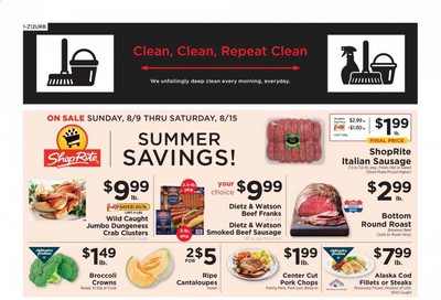 ShopRite Weekly Ad August 9 to August 15