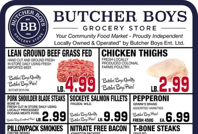 Butcher Boys Grocery Store Flyer August 5 to 13