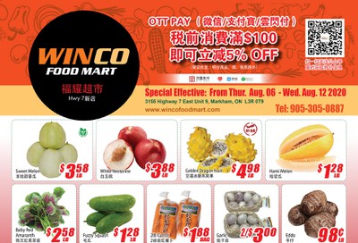 WinCo Food Mart (HWY 7) Flyer August 6 to 12