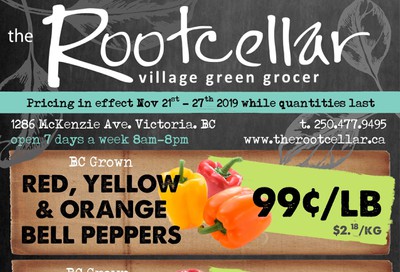 The Root Cellar Flyer November 21 to 27