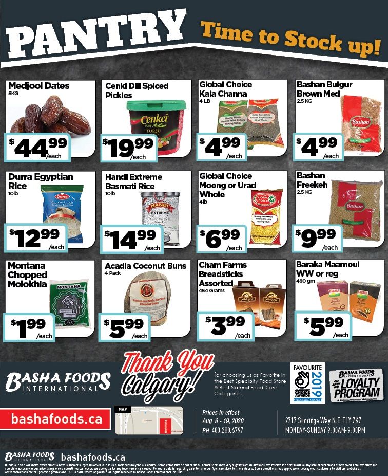 Basha Foods International Flyer August 6 to 19