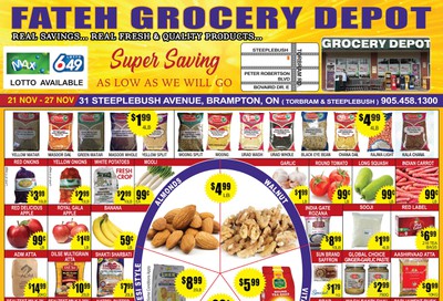 Fateh Grocery Depot Flyer November 21 to 27
