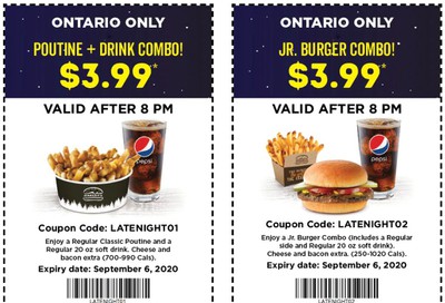 Harvey's Canada Night Coupons: Valid in Canada After 8:00 pm Until September 6