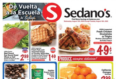 Sedano's Weekly Ad August 12 to August 18