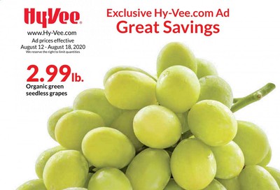 Hy-Vee (IA, IL, KS, MN, MO, NE, SD, WI) Weekly Ad August 12 to August 18