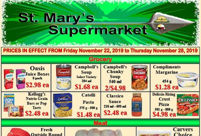 St. Mary's Supermarket Flyer November 22 to 28