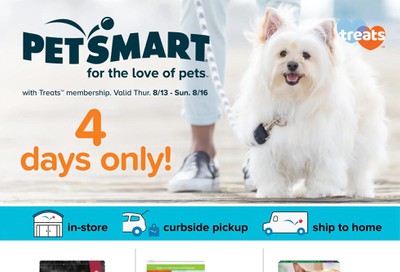 PetSmart Treats Membership Flyer August 13 to 16