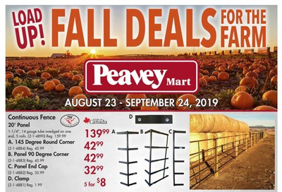Peavey Mart Fall Deals Flyer August 23 to September 24