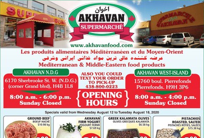 Akhavan Supermarche Flyer August 12 to 18