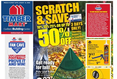Timber Mart Flyer August 12 to 18