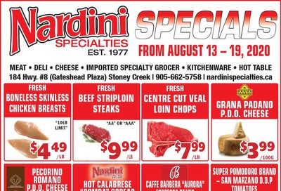 Nardini Specialties Flyer August 13 to 19