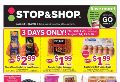 Stop & Shop (NJ) Weekly Ad August 14 to August 20