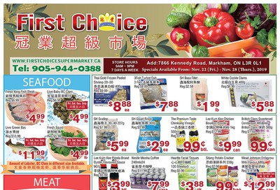 First Choice Supermarket Flyer November 22 to 28