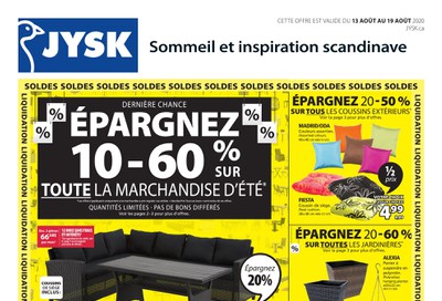 JYSK (QC) Flyer August 13 to 19