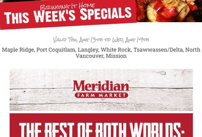 Meridian Meats and Seafood Flyer August 13 to 19