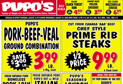 Pupo's Food Market Flyer August 13 to 19