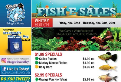 Big Al's (Whitby) Weekly Specials November 22 to 28