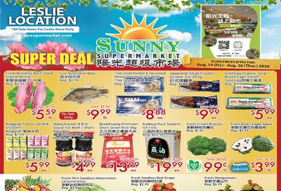 Sunny Supermarket (Leslie) Flyer August 14 to 20