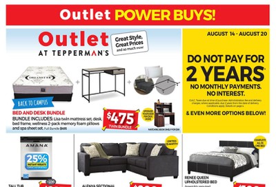 Outlet at Tepperman's Flyer August 14 to 20