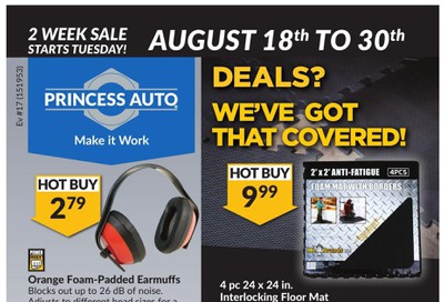 Princess Auto Flyer August 18 to 30