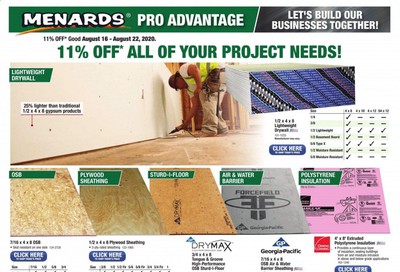 Menards Weekly Ad August 16 to August 22