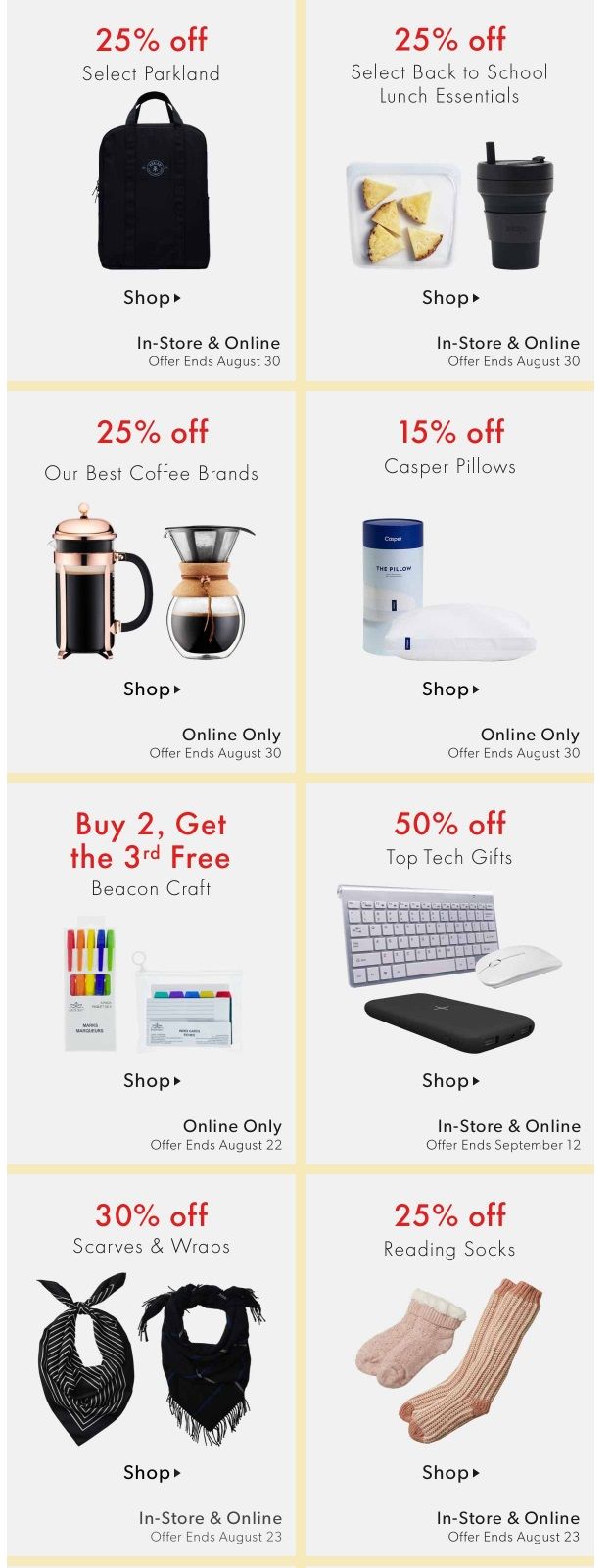 Chapters Indigo Online Deals of the Week August 17 to 23