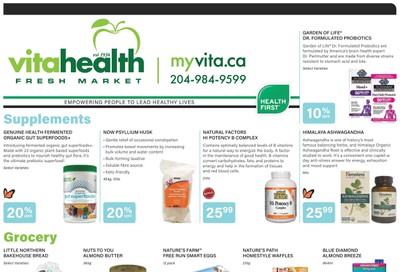 Vita Health Fresh Market Flyer August 21 to September 6