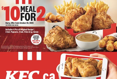 KFC Canada Mailer Coupons (Alberta, Lethbridge), until October 20, 2020