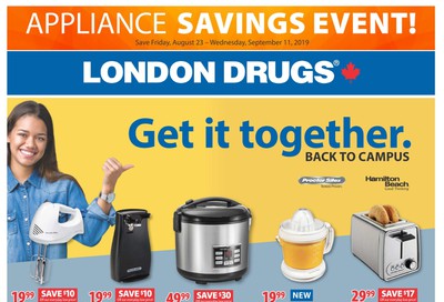 London Drugs Appliance Savings Event Flyer August 23 to September 11