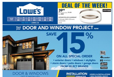 Lowe's Flyer August 20 to 26