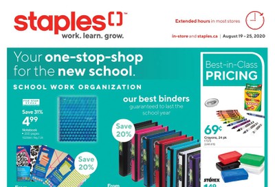 Staples Flyer August 19 to 25