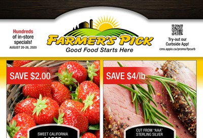 Farmer's Pick Flyer August 20 to 26