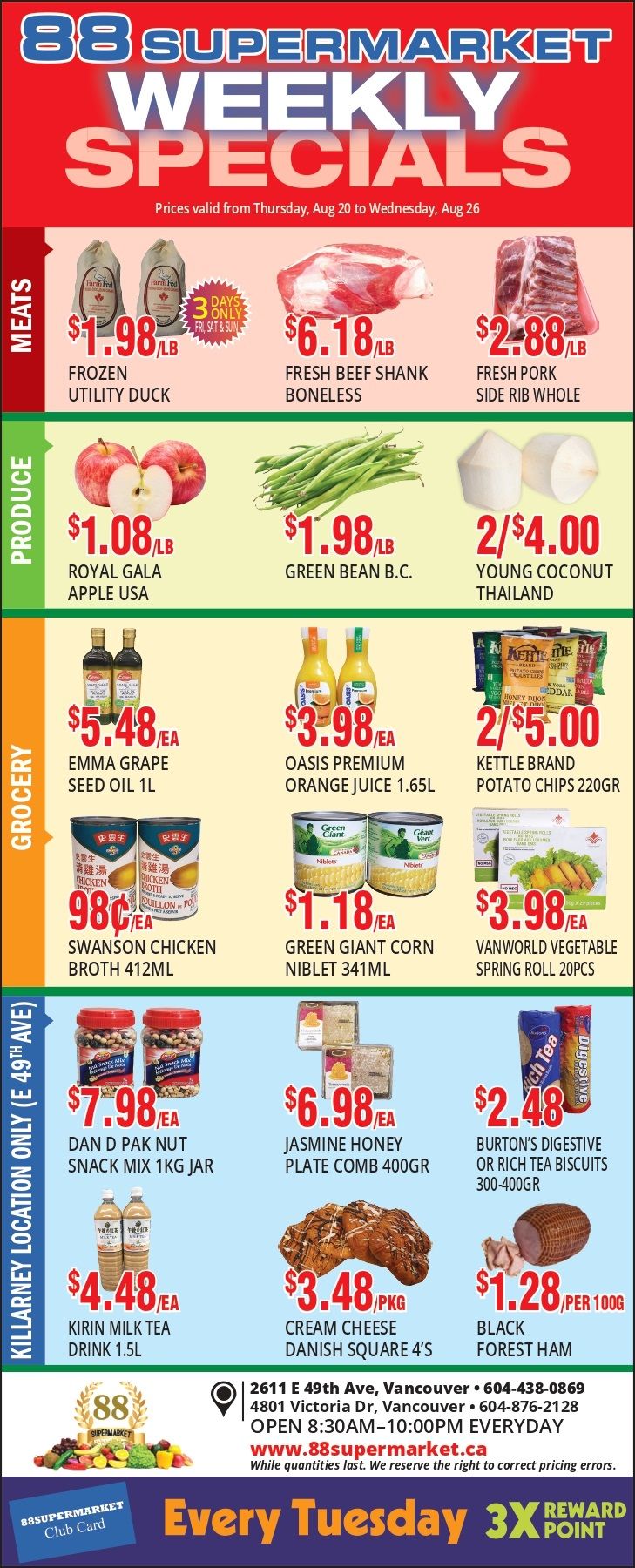 88 Supermarket Flyer August 20 to 26