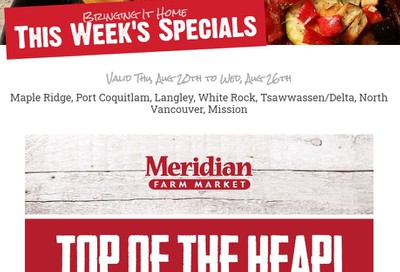 Meridian Farm Market Flyer August 20 to 26