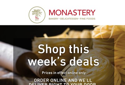 Monastery Bakery Flyer August 19 to 26