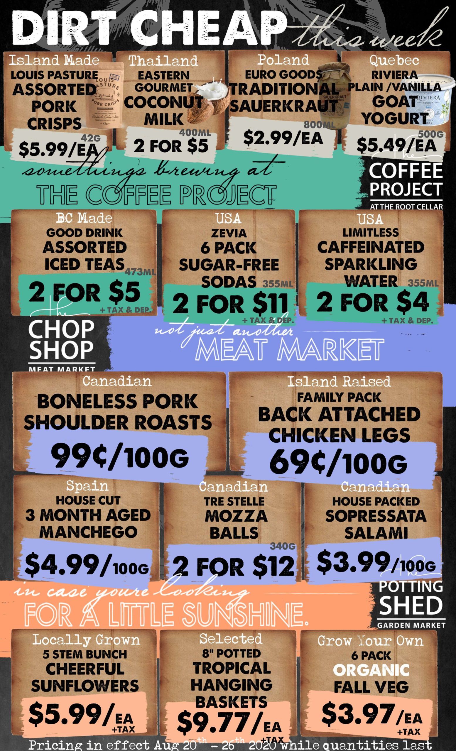 The Root Cellar Flyer August 20 to 26