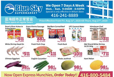 Blue Sky Supermarket (North York) Flyer August 21 to 27