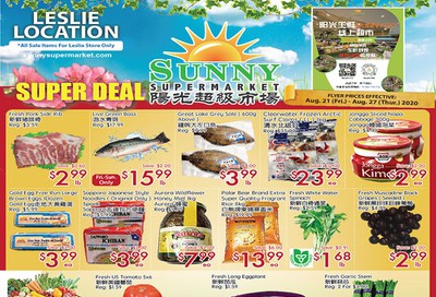 Sunny Supermarket (Leslie) Flyer August 21 to 27