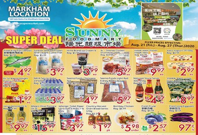 Sunny Foodmart (Markham) Flyer August 21 to 27