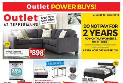 Outlet at Tepperman's Flyer August 21 to 27