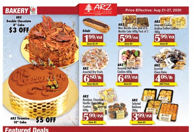 Arz Fine Foods Flyer August 21 to 27
