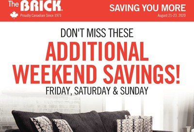 The Brick Weekend Savings Flyer August 21 to 23
