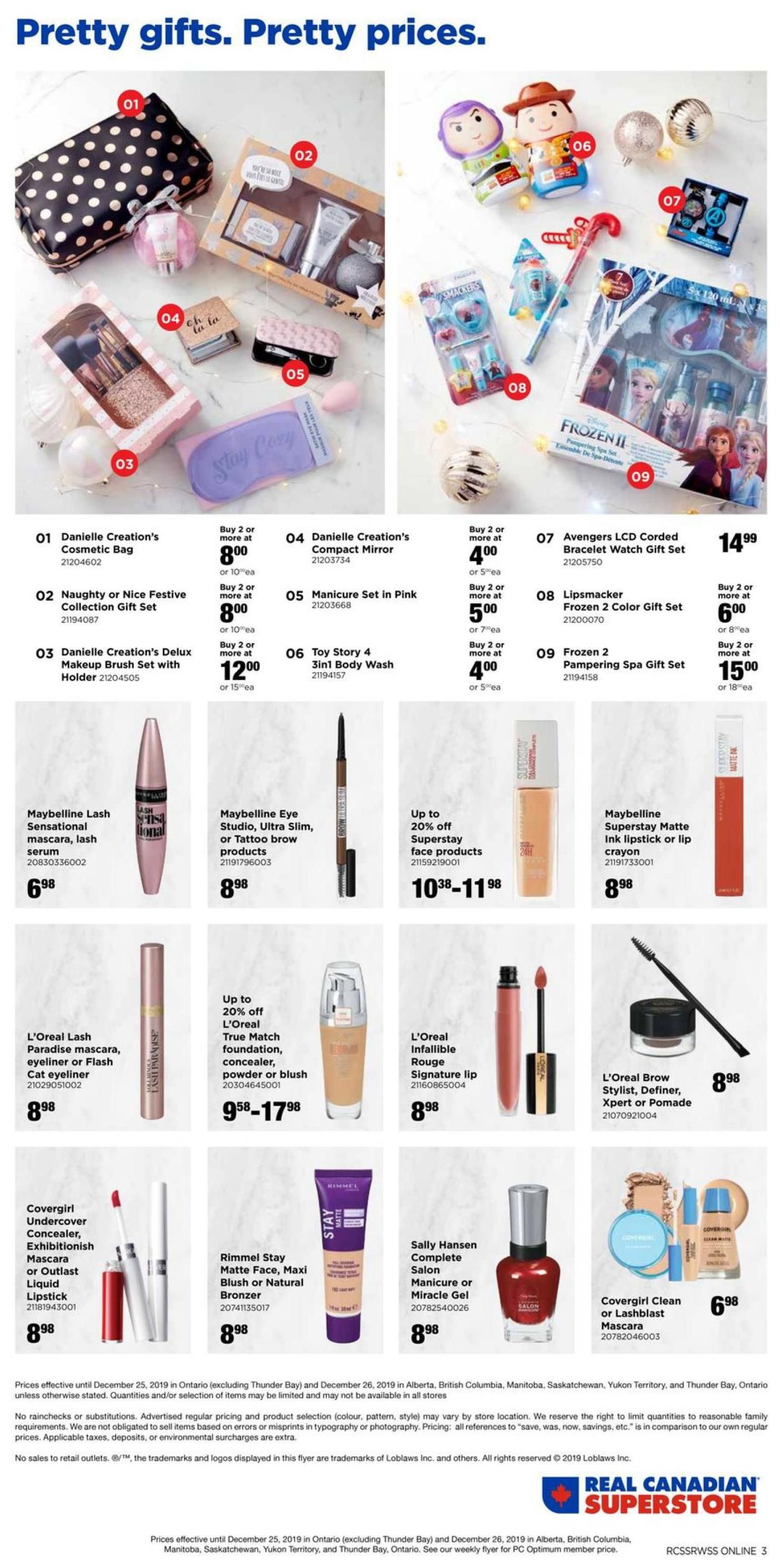 Real Canadian Superstore Holiday Beauty Book November 25 to December 25
